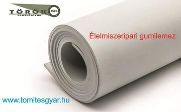 SBR/NR Élelmiszeripari gumilemez fehér - bézs