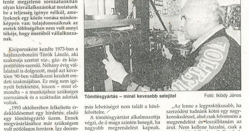 Tömítésgyártás - minél kevesebb selejttel Fotó: Iklódy János