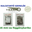 16 mm-es függönykarika és fém végszem (100 db) | Tömítésgyár 