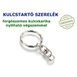 Kiváló minőségű Forgószemes kulcskarika szerelék, nyitható végszemmel, nikkelezett, 25 mm, DESIGN forgószemes karika, key ring, keychain 100 db/csomag