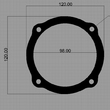 Kompresszor tömítés (CNC) Csapágy fedél alá B7000 Temasil NG Lv.: 1,0 mm - Tömítésgyár Webshop