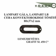 Lampart konvektor nézőüveg tömítés (88x37 mm) - Grafit SL 450°C 