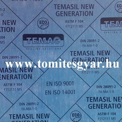 Temasil NG 250 °C tömítő lemez - tömítő tábla 10 MPA 750x500x3,0 mm - Tömítésgyár Webshop