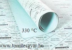 Temasil HT 330 °C tömítő lemez - tömítő tábla 12 MPa 750x750x3,0mm - Tömítésgyár Webshop