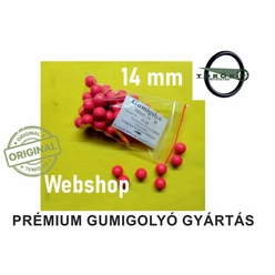 Gumigolyó  gyártás PIROS 60-65 shore 14 mm (50 db) - Tömítésgyár Webáruház