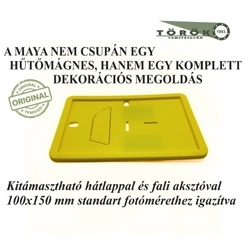 MAYA Mágneses Fotókeret akasztóval CITROMSÁRGA 10 db/csomag - Tömítésgyár Webshop
