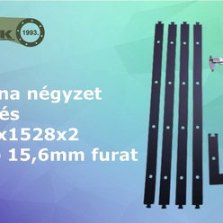 Ipari gázturbina tömítés Taurus 107-0763-1; 1425x1528x2,0; 24 db 15,6mm-es furattal 4 darabban puzzle illesztéssel