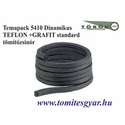 Grafitos teflon (Dinamikus) zsinór Temapack 5410 teflon 12x12 mm /méter - Tömítésgyár Webshop