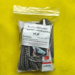 Üvegszálas zsinór SZÜRKE 650 °C 10 mm + ragasztó 1100 °C - készlet