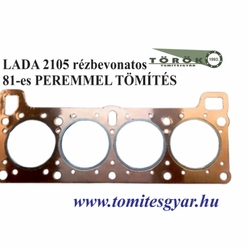 LADA 2105 szíjas motorhoz hengerfej tömítés rézborítással 81mm -es fémperemmel - Tömítésgyár webshop