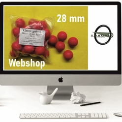 Gumigolyó 28 mm PIROS (20 db) - Tömítésgyár Webshop
