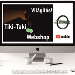 Tiki-Taki retró ügyességi termék LUMINESZKÁLÓ 250 mm zsinórral