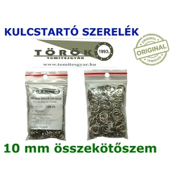 10 mm-es fém összekötőszem nikkelezett kivitelben, közvetlenül a gyártótól. Precíz rögzítés kulcstartókhoz, ékszerekhez és táskákhoz. Erős, tartós és esztétikus megoldás!