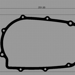 Gokart GX270 kuplungház tömítés   - Gasket reduction cover - Tömítésgyár Webshop