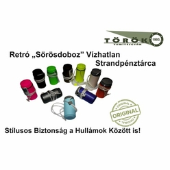 Retró „Sörösdoboz” Vízhatlan Strandpénztárca – Stílusos Biztonság a Hullámok Között is!