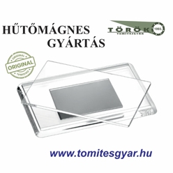Hűtőmágnes tok gyártás 60 x 45 víztiszta 50 db/csomag