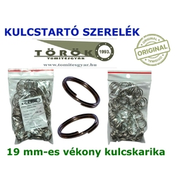 19 mm vékony kulcskarika 100 db