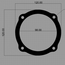 Kompresszor tömítés (CNC) Csapágy fedél alá B7000 Temasil NG Lv.: 1,0 mm - Tömítésgyár Webshop