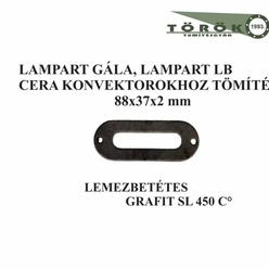 Konvektor ellenőrző ablakkeret (nézőüveg) tömítés 88x37x2mm – Grafit SL 450 °C