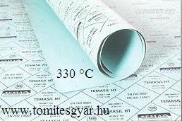 Temasil HT 330 °C tömítő lemez - tömítő tábla 12 MPa 1500x1500x3,0mm - Tömítésgyár Webshop