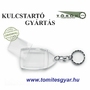 Kulcstartó 'DESIGN' víztiszta 25x36 mm - 50 db/csomag