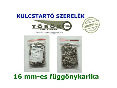16 mm-es függönykarika és fém végszem (100 db) | Tömítésgyár 