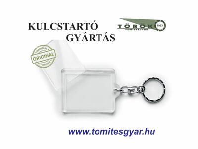 Kulcstartó akril, műanyag forgó lánccal 35 x 45 - 50 db/csomag vonalkód 5999860594192