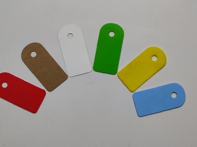 Jelölő címke műanyag, írható felülettel 52 mm x 25 mm (10 db) - Tömítésgyár Webshop