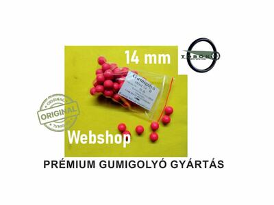 Gumigolyó  gyártás PIROS 60-65 shore 14 mm (50 db) - Tömítésgyár Webáruház