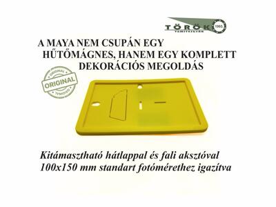 MAYA Mágneses Fotókeret akasztóval CITROMSÁRGA 10 db/csomag - Tömítésgyár Webshop