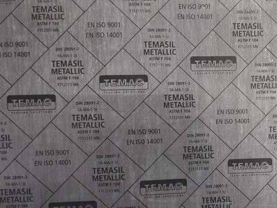 Temasil Metalic (NG M) dróthálós tömítőlemez raktárról. 250°C-ig hőálló, maximum 400 °C - 120 bar nyomásig ellenálló