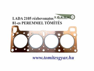 LADA 2105 szíjas motorhoz hengerfej tömítés rézborítással 81mm -es fémperemmel - Tömítésgyár webshop