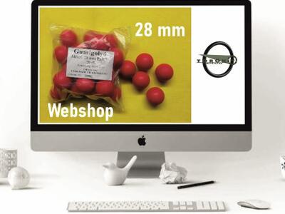 Gumigolyó 28 mm PIROS (20 db) - Tömítésgyár Webshop