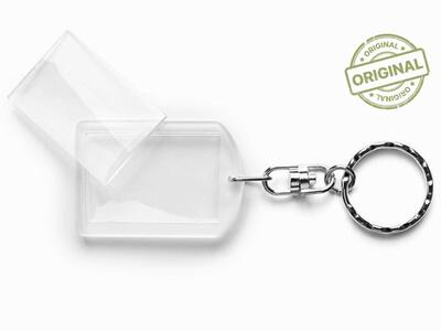 Kulcstartó plexi - akril víztiszta 25 x 36 - 50 db/csomag vonalkód 5999860594086