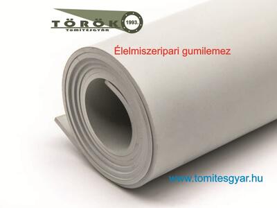 NR/SBR Élelmiszeripari gumilemez fehér - bézs Lv.: 1,0 mm; 2,0 mm; 3,0 mm; 4,0 mm; 5,0 mm vastagságban