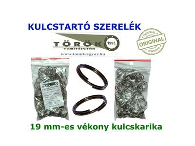 19 mm vékony kulcskarika 100 db