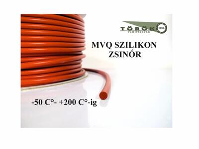 Hőálló Piros Szilikon O-gyűrű Zsinór (MVQ 70) – 2 méter/egység