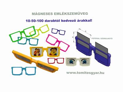 Színes keretes mágnes - mágneses szemüvegkeret, amibe egyszerre két fotót tehetsz - Tömítésgyár Webáruház