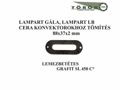 Lampart konvektor nézőüveg tömítés (88x37 mm) - Grafit SL 450°C 