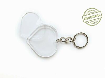 Kulcstartó akril-plexi-műanyag SZÍV forma 50 db/csomag vonalkód 599860594109